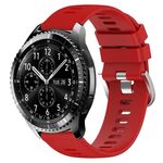 Per Samsung Gear S3 Classic 22mm Cinturino in silicone morbido a tinta unita (rosso)