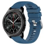 Per Samsung Gear S3 Frontier 22mm Cinturino in silicone morbido a tinta unita (blu)