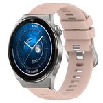 Per Huawei Watch GT3 Pro 46mm 22mm Cinturino in silicone morbido a tinta unita (rosa)