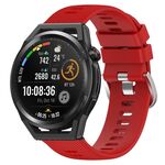 Per Huawei Watch GT Runner 22mm Cinturino in silicone morbido a tinta unita (rosso)