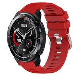 For Honor Watch GS Pro 22mm Cinturino in silicone morbido a tinta unita (rosso)