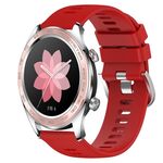 Cinturino per orologio in silicone morbido a tinta unita For Honor Watch Dream da 22 mm (rosso)