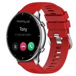 Per Amazfit GTR 2 cinturino in silicone morbido tinta unita da 22 mm (rosso)