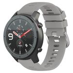 Per Amazfit GTR 47mm 22mm cinturino in silicone morbido tinta unita (grigio)