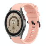 Per Samsung Galaxy Watch 5 Pro 45mm 20mm Cinturino in silicone morbido a tinta unita (rosa)