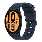 Per Samsung Galaxy Watch 4 44mm 20mm Cinturino in silicone morbido a tinta unita (blu notte)