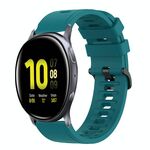 Per Samsung Galaxy Watch Active 2 40mm 20mm Cinturino in silicone morbido a tinta unita (verde)