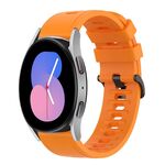 Per Samsung Galaxy Watch 42mm 20mm Cinturino in silicone morbido a tinta unita (arancione)