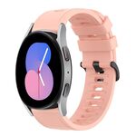 Per Samsung Galaxy Watch 42mm 20mm Cinturino in silicone morbido a tinta unita (rosa)