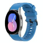 Per Samsung Galaxy Watch 42mm 20mm Cinturino in silicone morbido a tinta unita (blu)