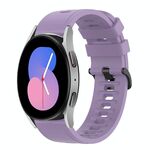 Per Samsung Galaxy Watch 42mm 20mm Cinturino in silicone morbido a tinta unita (viola)