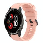 Per Garmin Venu 2 Plus 20mm Cinturino in silicone morbido a tinta unita (rosa)