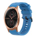 Per Garminmove Luxe 20mm Cinturino in silicone morbido a tinta unita (blu)