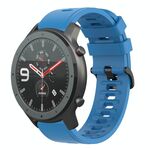 Per Amazfit GTR 42mm 20mm cinturino in silicone morbido tinta unita (blu)