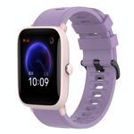 Per Amazfit Pop Pro 20mm cinturino in silicone morbido tinta unita (viola)