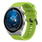 Per Huawei Watch GT3 Pro 43mm 20mm Cinturino in silicone morbido a tinta unita (verde lime)