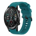 Per Honor MagicWatch2 42mm 20mm cinturino in silicone morbido a tinta unita (verde)