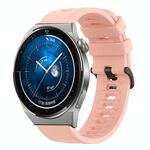 Per Huawei Watch GT3 Pro 46mm 22MM Cinturino in silicone morbido a tinta unita (rosa)