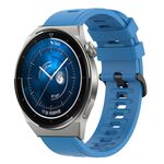 Per Huawei Watch GT3 Pro 46mm 22MM Cinturino in silicone morbido a tinta unita (blu)