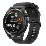 Per Huawei Watch GT Runner 22MM Cinturino in silicone morbido a tinta unita (nero)