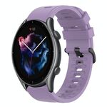 Per Amazfit GTR 3 Pro 22mm cinturino in silicone morbido tinta unita (viola)