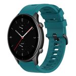 Per Amazfit GTR 2e 22mm cinturino in silicone morbido tinta unita (verde)