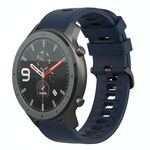 Per Amazfit GTR 47mm 22mm cinturino in silicone morbido tinta unita (blu notte)