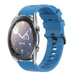 Per Samsung Galaxy Watch3 45mm 22mm Cinturino in silicone morbido a tinta unita (blu)