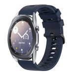 Per Samsung Galaxy Watch3 45mm 22mm Cinturino in silicone morbido a tinta unita (blu notte)