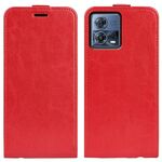 Per Motorola Moto S30 Pro R64 Custodia per telefono in pelle con vibrazione verticale singola (rossa)