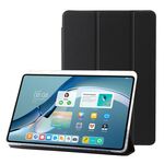 Per Huawei MatePad Pro 13.2 2023 Custodia tablet in pelle tripla acrilica trasparente (nera)