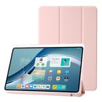 Custodia per tablet in pelle tripla acrilica trasparente per Huawei MatePad Pro 13.2 2023 (rosa)
