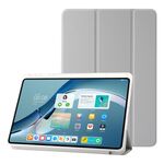 Custodia per tablet in pelle tripla acrilica trasparente per Huawei MatePad Pro 13.2 2023 (grigio)