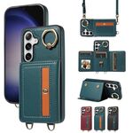 Per Samsung Galaxy S23 FE 5G Borsa a tracolla Portafoglio Porta anello Custodia in pelle per telefono(Verde)