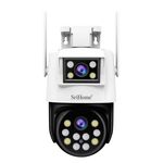 SriHome SH048 Telecamera IP a doppio obiettivo per visione notturna intelligente da 2 MP + 2 MP con tracciamento umanoide (spina AU)