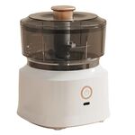 JRQ-01 Tritacarne elettrico domestico senza fili da cucina Ponder per aglio, dimensioni: doppio clic (bianco)