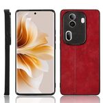 Per OPPO Reno 11 Pro Global Cow Pattern Cucito Cover posteriore Custodia per telefono (Rosso)