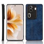 Per OPPO Reno 11 Pro Global Cow Pattern Cucito Cover posteriore Custodia per telefono (Blu)