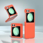 Per Samsung Galaxy Z Flip6 5G Custodia per telefono con copertura totale smerigliata per PC (arancione)