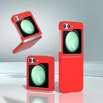 Per Samsung Galaxy Z Flip6 5G Custodia per telefono con copertura totale smerigliata per PC (rossa)