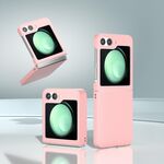 Per Samsung Galaxy Z Flip6 5G Custodia per telefono con copertura totale smerigliata per PC (rosa)