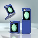 Per Samsung Galaxy Z Flip6 5G Custodia per telefono con copertura totale smerigliata per PC (blu)