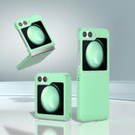 Per Samsung Galaxy Z Flip6 5G Custodia per telefono con copertura totale smerigliata per PC (verde chiaro)