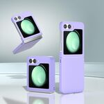 Per Samsung Galaxy Z Flip6 5G Custodia per telefono con copertura totale smerigliata per PC (viola)