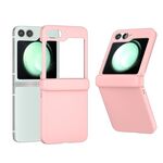 Per Samsung Galaxy Z Flip6 5G 3 in 1 Custodia per telefono smerigliata a copertura totale per PC con cerniera (rosa)