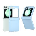 Per Samsung Galaxy Z Flip6 5G 3 in 1 Custodia per telefono smerigliata a copertura totale per PC con cerniera (azzurro)