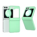 Per Samsung Galaxy Z Flip6 5G 3 in 1 Custodia per telefono smerigliata a copertura totale per PC con cerniera (verde chiaro)