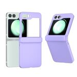Per Samsung Galaxy Z Flip6 5G 3 in 1 Custodia per telefono con copertura totale smerigliata per PC con cerniera (viola)