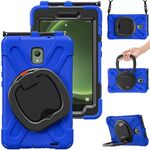 Per Samsung Galaxy Tab Active5 X300 Custodia tablet PC ibrida in silicone con supporto e tracolla (blu)