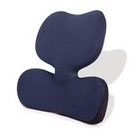 Cuscino per ufficio sedentario Cuscino per sedile in memory foam Cuscino lombare (Blu scuro)